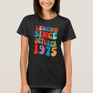 Legend Since October 1975 Vintage Birthday Retro V T-Shirt