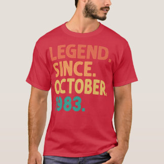 Legend Since October 1983 39 Years Old Vintage 39t T-Shirt