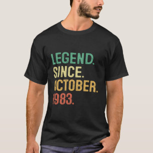 Legend Since October 1983 40Th Birthday Men Gift 4 T-Shirt