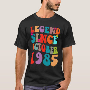 Legend Since October 1985 Vintage Birthday Retro V T-Shirt