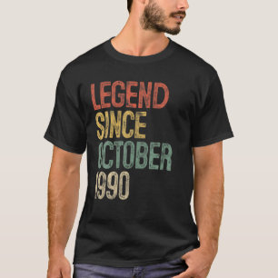 Legend Since October 1990 30Th Birthday Gift 30 Ye T-Shirt