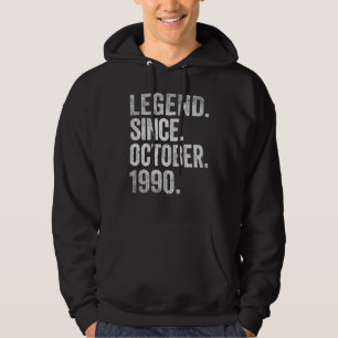 Legend Since October 1990 32 Years Old 32nd Birthd Hoodie