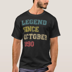 Legend Since October 1990 Tee 30th Birthday Gift 3