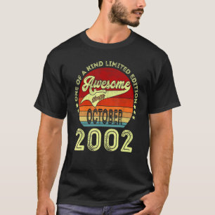 Legend Since October 2002 Retro Vintage Birthday T-Shirt