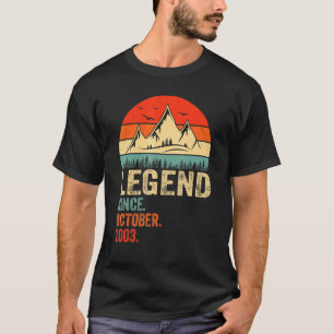 Legend Since October 2003 Retro 19 Years Old 19th T-Shirt