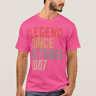 Legend Since October 2007 18th Birthday Gifts 18 Y T-Shirt