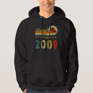 Legend Since October 2009 13 Years Old 13th Birthd Hoodie