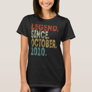 Legend Since October 2010 12 Years Old 12th Birthd T-Shirt
