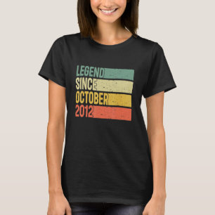 Legend Since October 2012 10th Birthday 10 Years T-Shirt