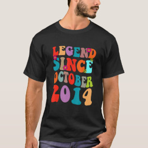 Legend Since October 2014 Vintage Birthday Retro V T-Shirt