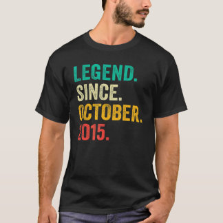 Legend Since October 2015 7th Birthday  7 Years Ol T-Shirt