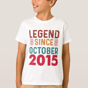 Legend Since October 2015 Vintage Birthday T-Shirt