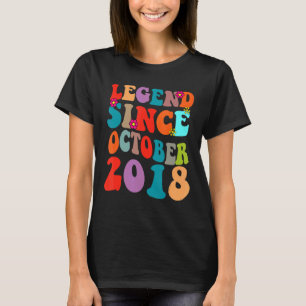 Legend Since October 2018 Vintage Birthday Retro V T-Shirt