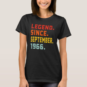 Legend Since September 1966 56 Years Old 56th Bi T-Shirt