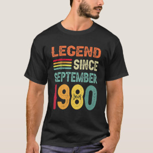 Legend Since September 1980 42nd Birthday 42 Years T-Shirt