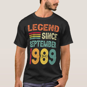Legend Since September 1989 33rd Birthday 33 Years T-Shirt