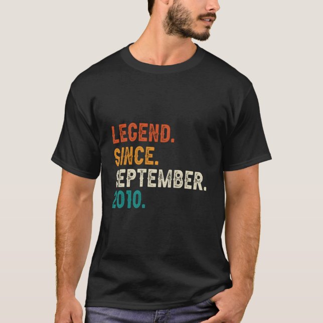 Legend Since September 2010 13Th 13 T-Shirt (Front)