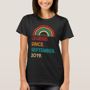 Legend Since September 2019 3rd Birthday Born In T-Shirt