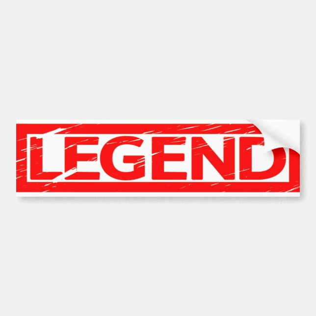 Legend Stamp Bumper Sticker (Front)