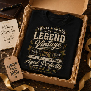 Legend Vintage 1960 Aged Perfectly 66th Birthday T-Shirt