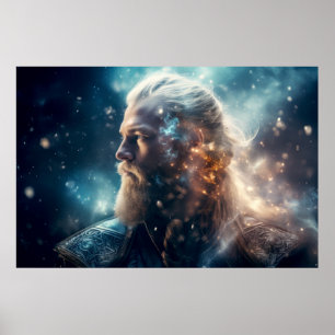 Legend Warrior Fantastic Cosmic Magical Poster