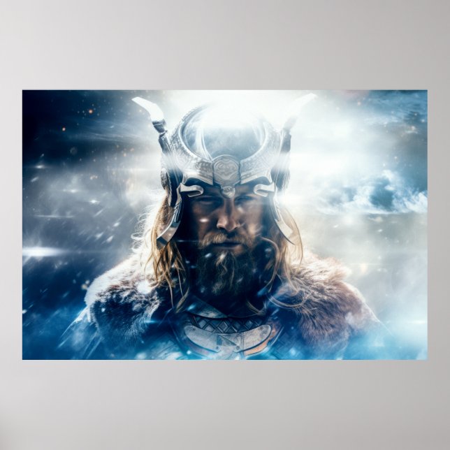 Legend Warrior Fantastic Cosmic Surrealist Poster (Front)