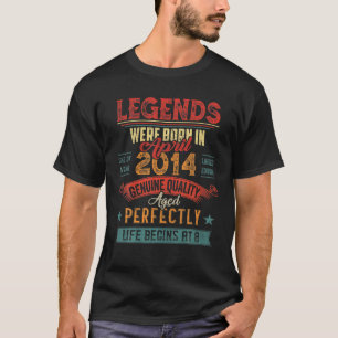 Legend Were Born In April 2014 8 Year Old 8 Birthd T-Shirt