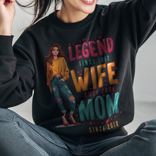 Legend Wife Mum Personalised Custom Sweatshirt (Creator Uploaded)