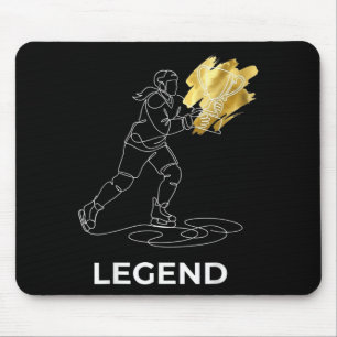 Legend Womens Hockey Player Trophy Mouse Mat