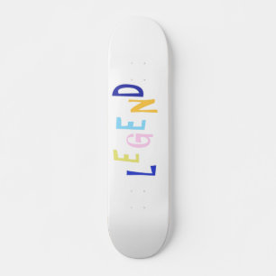 legend word art skateboard