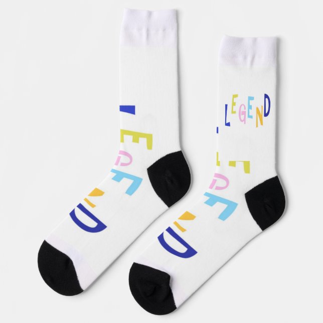 legend word art socks (Left)