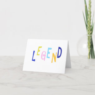 legend word art thank you card