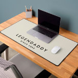 Legendaddy for Dads Desk Mat<br><div class="desc">Legendaddy since 20xx modern minimalistic design for legendary Dads. Personalise it with your text/year. Gift for Father's Day or Birthday.</div>