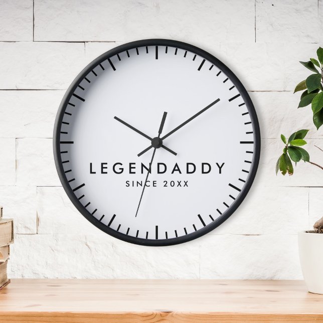 Legendaddy for Legendary Dads elegant minimalist  Clock (Creator Uploaded)