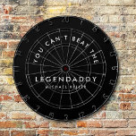 Legendaddy for Legendary Dads fun minimalist  Dartboard<br><div class="desc">Custom dartboard,  for the legendary dad who loves to play and win this game! Ideal gift for Father’s Day or birthday. This is an amazing gift dad would love and enjoy! Personalise with your own text and name,  make it special for your Legendaddy!</div>