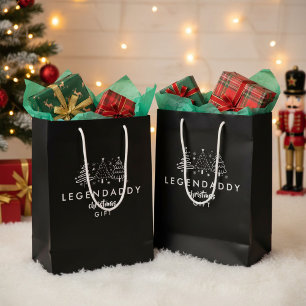 Legendaddy for Legendary Dads minimalist Christmas Medium Gift Bag