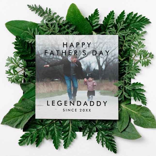 Legendaddy for Legendary Dads minimalist Photo Card (Creator Uploaded)