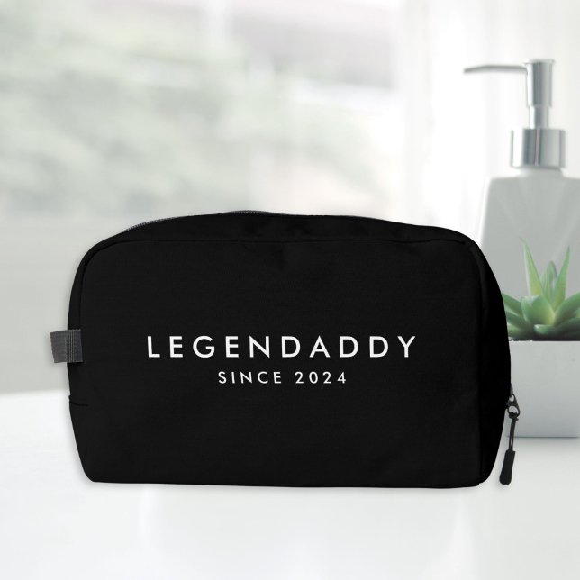 Legendaddy since for Legendary Dads minimalist  Dopp Kit (toiletry bag for dad)
