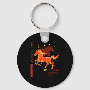Legendary 1966 fire horse 60th birthday 2026 retro key ring