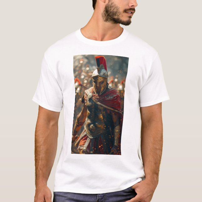 Legendary 300 Spartan Warriors Fighting Persians T T-Shirt (Front)