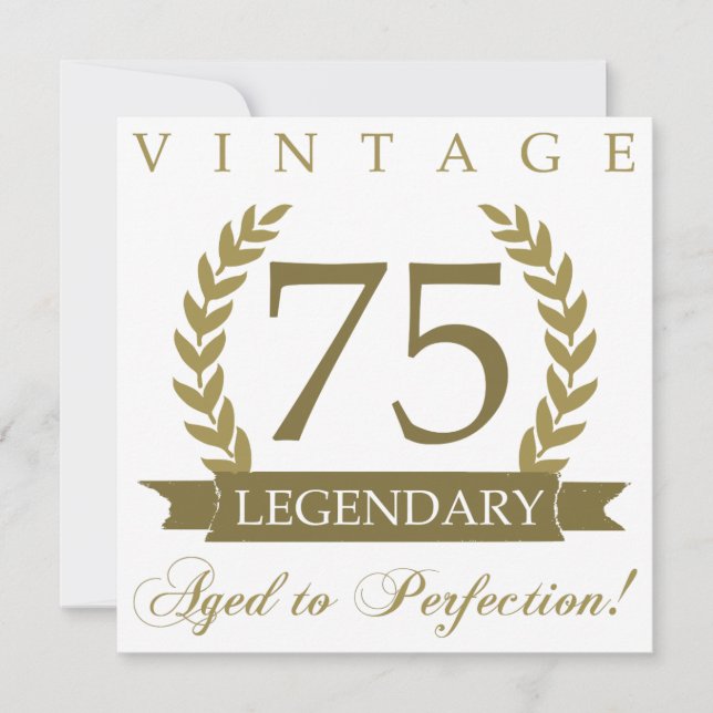 Legendary 75th Birthday Card (Front)