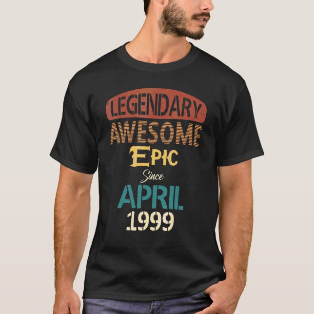 Legendary Awesome Epic Since April 1999 23th Boys  T-Shirt (Front)
