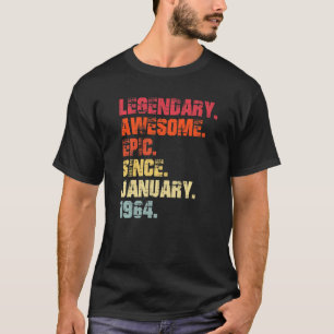 Legendary Awesome Epic Since January 1964 Vintage T-Shirt