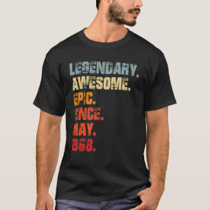 Legendary Awesome Epic Since May 1968 Vintage Birt T-Shirt