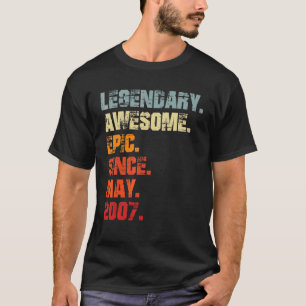 Legendary Awesome Epic Since May 2007 Vintage Birt T-Shirt
