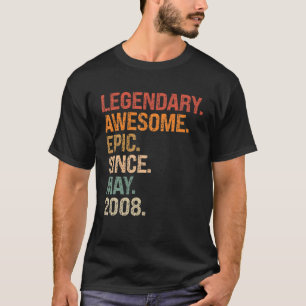 Legendary Awesome Epic Since May 2008 14Th Birthda T-Shirt