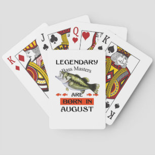 Legendary Bass Masters Are Born in August Playing Cards