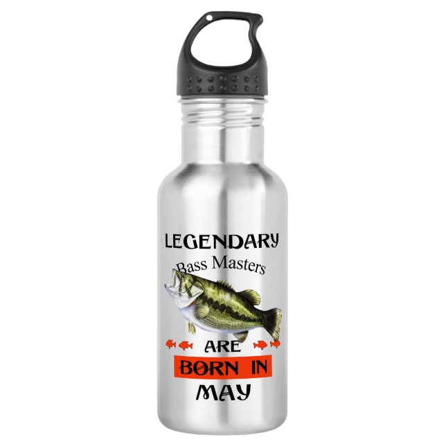 Legendary Bass Masters Are Born in May 532 Ml Water Bottle (Front)
