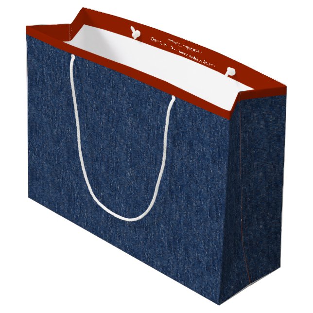 Legendary Blue Jeans - Large Gift Bag (Back Angled)