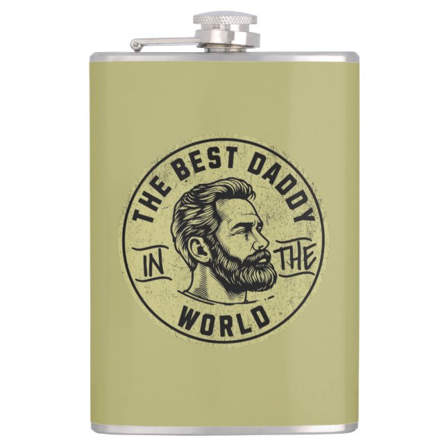 Legendary Cool Dads – Bold Typography Design Hip Flask (Front)
